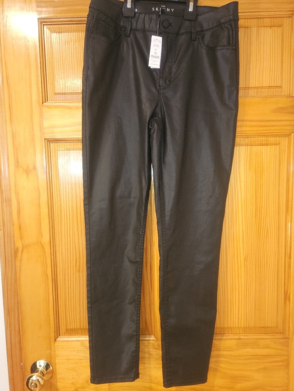 White House Black Market Faux Leather Skinny Pants size 10